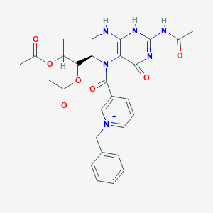 [1-[(6R)-2-acetamido-5-(1-benzylpyridin-1-ium-3-carbonyl)-4-oxo-1,6,7,8-tetrahydropteridin-6-yl]-1-acetyloxypropan-2-yl] acetate