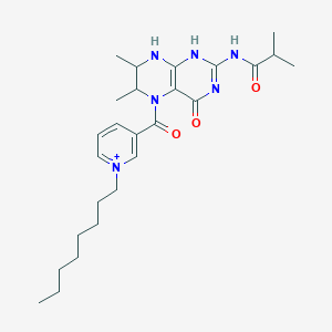 N-[6,7-dimethyl-5-(1-octylpyridin-1-ium-3-carbonyl)-4-oxo-1,6,7,8-tetrahydropteridin-2-yl]-2-methylpropanamide