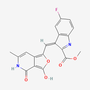molecular formula C19H13FN2O5 B3721642 METHYL 5-FLUORO-3-{[(1E)-6-METHYL-3,4-DIOXO-1H,3H,4H,5H-FURO[3,4-C]PYRIDIN-1-YLIDENE]METHYL}-1H-INDOLE-2-CARBOXYLATE 