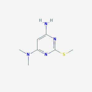 molecular formula C7H12N4S B372176 N4,N4-Dimethyl-2-(methylthio)pyrimidine-4,6-diamine CAS No. 52222-40-9