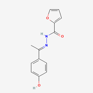 molecular formula C13H12N2O3 B3721771 N-[(E)-1-(4-hydroxyphenyl)ethylideneamino]furan-2-carboxamide 