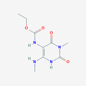 Ethyl 3-methyl-6-(methylamino)-2,4-dioxo-1,2,3,4-tetrahydropyrimidin-5-ylcarbamate