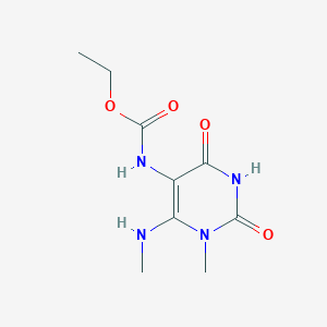 Ethyl 1-methyl-6-(methylamino)-2,4-dioxo-1,2,3,4-tetrahydropyrimidin-5-ylcarbamate