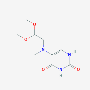 molecular formula C9H15N3O4 B372187 5-[(2,2-dimethoxyethyl)(methyl)amino]pyrimidine-2,4(1H,3H)-dione 