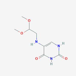molecular formula C8H13N3O4 B372190 5-[(2,2-dimethoxyethyl)amino]pyrimidine-2,4(1H,3H)-dione 