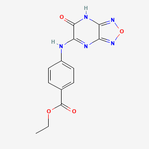 molecular formula C13H11N5O4 B3721941 ethyl 4-[(6-oxo-7H-[1,2,5]oxadiazolo[3,4-b]pyrazin-5-yl)amino]benzoate 