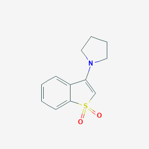 molecular formula C12H13NO2S B372197 1-(1,1-Dioxido-1-benzothiophen-3-yl)pyrrolidine 