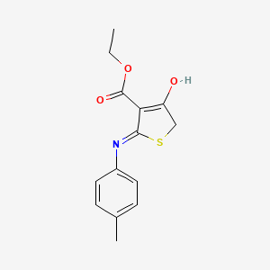 molecular formula C14H15NO3S B3721990 Ethyl 4-oxo-2-(4-toluidino)-4,5-dihydro-3-thiophenecarboxylate 