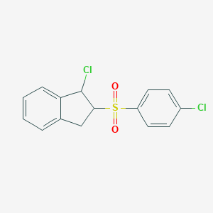 molecular formula C15H12Cl2O2S B372203 1-Chloro-2-[(4-chlorophenyl)sulfonyl]indane 