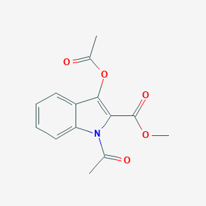 molecular formula C14H13NO5 B372207 methyl 1-acetyl-3-(acetyloxy)-1H-indole-2-carboxylate 