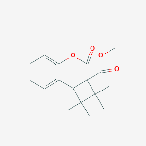 molecular formula C18H22O4 B372209 ethyl 1,1,2,2-tetramethyl-3-oxo-1,8b-dihydro-2H-cyclobuta[c]chromene-2a(3H)-carboxylate 