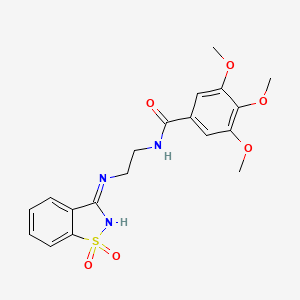 molecular formula C19H21N3O6S B3722164 N~1~-{2-[(1,1-DIOXO-1H-1,2-BENZISOTHIAZOL-3-YL)AMINO]ETHYL}-3,4,5-TRIMETHOXYBENZAMIDE 