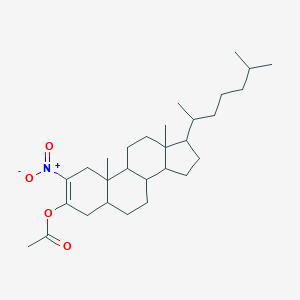 molecular formula C29H47NO4 B372220 17-(1,5-dimethylhexyl)-2-nitro-10,13-dimethyl-4,5,6,7,8,9,10,11,12,13,14,15,16,17-tetradecahydro-1H-cyclopenta[a]phenanthren-3-yl acetate 