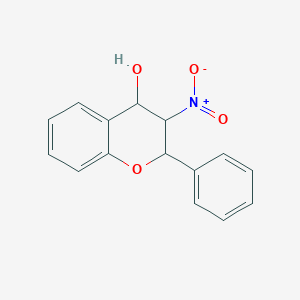 molecular formula C15H13NO4 B372223 3-Nitro-2-phenyl-4-chromanol 