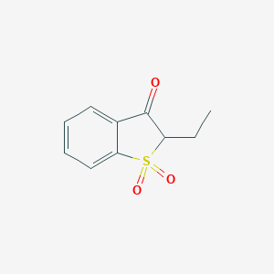 molecular formula C10H10O3S B372233 2-ethyl-1-benzothiophen-3(2H)-one 1,1-dioxide 