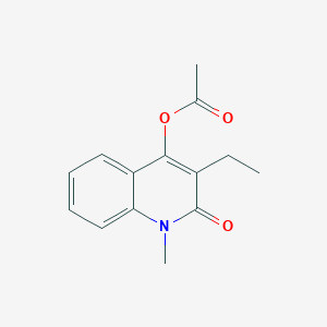 molecular formula C14H15NO3 B372237 3-Ethyl-1-methyl-2-oxo-1,2-dihydro-4-quinolinyl acetate 