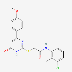 molecular formula C20H18ClN3O3S B3722410 N-(3-chloro-2-methylphenyl)-2-{[4-(4-methoxyphenyl)-6-oxo-1,6-dihydropyrimidin-2-yl]sulfanyl}acetamide 