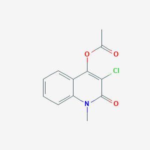 molecular formula C12H10ClNO3 B372243 3-Chloro-1-methyl-2-oxo-1,2-dihydro-4-quinolinyl acetate 