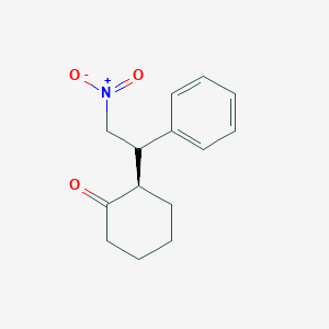 molecular formula C14H17NO3 B372244 2-{2-Nitro-1-phenylethyl}cyclohexanone 