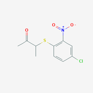 molecular formula C10H10ClNO3S B372245 3-({4-Chloro-2-nitrophenyl}sulfanyl)-2-butanone 