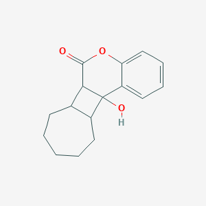 molecular formula C16H18O3 B372250 11b-hydroxy-6b,7,8,9,10,11,11a,11b-octahydrocyclohepta[3,4]cyclobuta[1,2-c]chromen-6(6aH)-one 