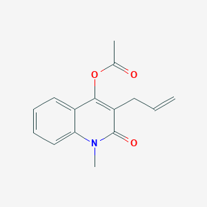molecular formula C15H15NO3 B372253 3-Allyl-1-methyl-2-oxo-1,2-dihydro-4-quinolinyl acetate 