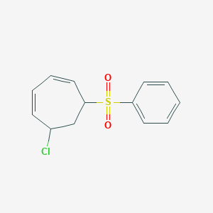 molecular formula C13H13ClO2S B372256 5-Chloro-7-(phenylsulfonyl)-1,3-cycloheptadiene 