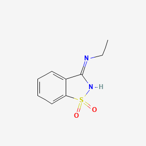 molecular formula C9H10N2O2S B3722620 N-ethyl-1,2-benzothiazol-3-amine 1,1-dioxide CAS No. 7677-48-7