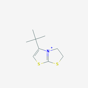 molecular formula C9H14NS2+ B372285 5-Tert-butyl-2,3-dihydro[1,3]thiazolo[2,3-b][1,3]thiazol-4-ium 