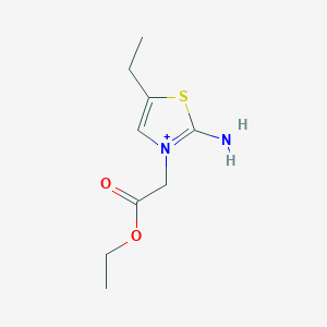 molecular formula C9H15N2O2S+ B372288 2-Amino-3-(2-ethoxy-2-oxoethyl)-5-ethyl-1,3-thiazol-3-ium 