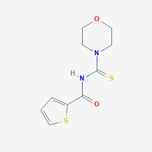 molecular formula C10H12N2O2S2 B372293 N-(4-morpholinylcarbothioyl)-2-thiophenecarboxamide 