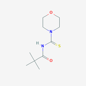 molecular formula C10H18N2O2S B372294 2,2-dimethyl-N-(4-morpholinylcarbothioyl)propanamide 