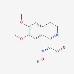 molecular formula C14H16N2O4 B3722957 (1Z)-1-(6,7-dimethoxy-3,4-dihydroisoquinolin-1-yl)-1-hydroxyiminopropan-2-one 