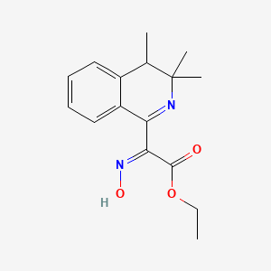 molecular formula C16H20N2O3 B3722962 ethyl (2Z)-2-hydroxyimino-2-(3,3,4-trimethyl-4H-isoquinolin-1-yl)acetate 