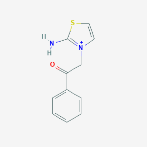 molecular formula C11H11N2OS+ B372299 2-Amino-3-(2-oxo-2-phenylethyl)-1,3-thiazol-3-ium 