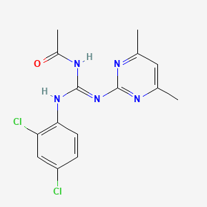 molecular formula C15H15Cl2N5O B3723022 N''-acetyl-N-(2,4-dichlorophenyl)-N'-(4,6-dimethyl-2-pyrimidinyl)guanidine 