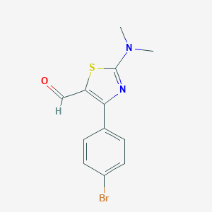 molecular formula C12H11BrN2OS B372308 4-(4-Bromophenyl)-2-(dimethylamino)-1,3-thiazole-5-carbaldehyde 