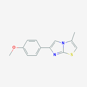 molecular formula C13H12N2OS B372310 6-(4-Methoxyphenyl)-3-methylimidazo[2,1-b][1,3]thiazole 