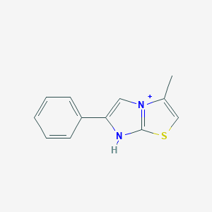 molecular formula C12H11N2S+ B372313 3-methyl-6-phenyl-7H-imidazo[2,1-b][1,3]thiazol-4-ium 