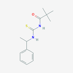 molecular formula C14H20N2OS B372314 N-(2,2-dimethylpropanoyl)-N'-(1-phenylethyl)thiourea 