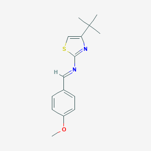 molecular formula C15H18N2OS B372317 N-(4-tert-butyl-1,3-thiazol-2-yl)-N-(4-methoxybenzylidene)amine 