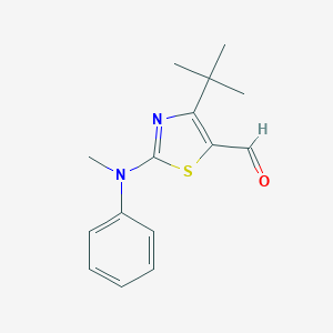 molecular formula C15H18N2OS B372320 4-Tert-butyl-2-(methylanilino)-1,3-thiazole-5-carbaldehyde 