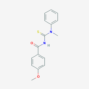 molecular formula C16H16N2O2S B372321 N'-(4-methoxybenzoyl)-N-methyl-N-phenylthiourea 
