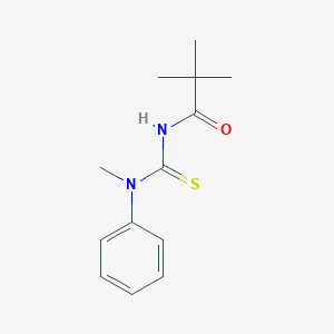 molecular formula C13H18N2OS B372322 N'-(2,2-dimethylpropanoyl)-N-methyl-N-phenylthiourea 