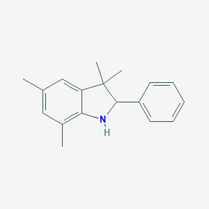 molecular formula C18H21N B372324 3,3,5,7-Tetramethyl-2-phenylindoline 