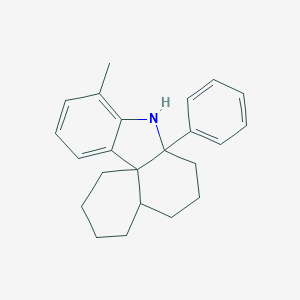 molecular formula C23H27N B372326 9-Methyl-7a-phenyl-1,2,3,4,4a,5,6,7,7a,8-decahydrobenzo[d]carbazole 
