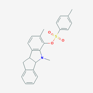 molecular formula C24H23NO3S B372327 5,7-Dimethyl-4b,5,9b,10-tetrahydroindeno[1,2-b]indol-6-yl 4-methylbenzenesulfonate 