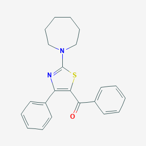 molecular formula C22H22N2OS B372328 [2-(1-Azepanyl)-4-phenyl-1,3-thiazol-5-yl](phenyl)methanone 