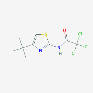 molecular formula C9H11Cl3N2OS B372332 N-(4-tert-butyl-1,3-thiazol-2-yl)-2,2,2-trichloroacetamide 