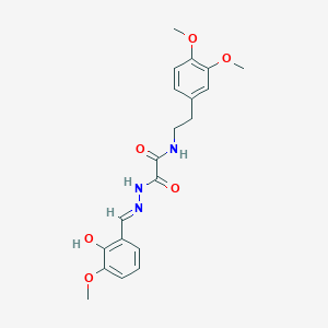 molecular formula C20H23N3O6 B3723414 N-[2-(3,4-dimethoxyphenyl)ethyl]-N'-[(E)-(2-hydroxy-3-methoxyphenyl)methylideneamino]oxamide 